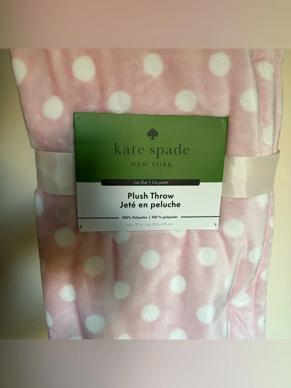 Kate Spade Throw Blanket NWT